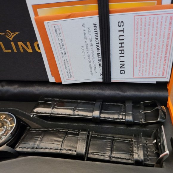 Stuhrling Delphi 992 Automatic 42mm Skeleton (Black) - Picture 3 of 4